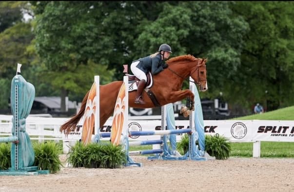 Mackenzie and Chance jumping at Split Rock, Kentucky Horse Park, June 2025